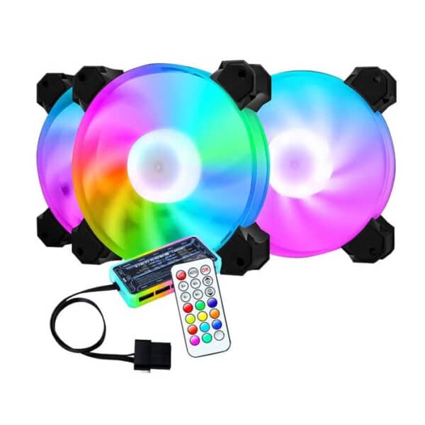 مروحة كيس RGB بحجم 120 مم – تبريد فعال مع إضاءة ملونة