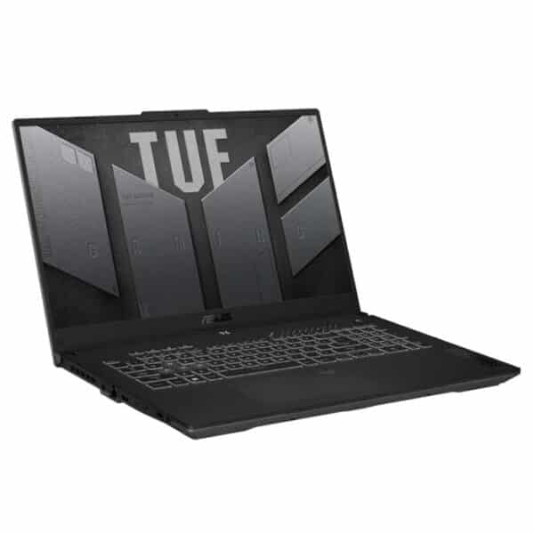 لابتوب أسوس TUF Gaming FX707VV-HX132 بمعالج إنتل كور i7-13620H، ذاكرة 32 جيجابايت، قرص SSD بسعة 1 تيرابايت، شاشة 17.3 بوصة فل إتش دي IPS بتردد 144 هرتز، بطاقة رسومات NVIDIA GeForce RTX 4060 سعة 8 جيجابايت، نظام Free DOS – لون ميكا جراي
