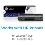 ⁦خرطوشة حبر اتش بي 35A لون أسود CB435A عالية الإنتاجية - التوريد خلال 7 ايام⁩ - الصورة ⁦2⁩