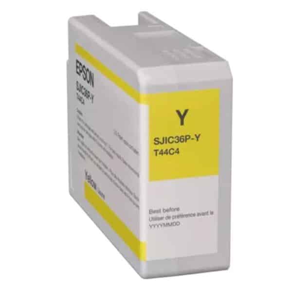 خرطوشة حبر ابسون SJIC36P متوافق مع طابعة ابسون ColorWorks C6500/C6000 أصفر C13T44C440 - التوريد خلال 7 أيام