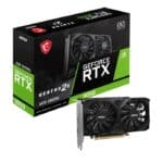 كرت شاشة إم إس آي GeForce RTX 3050 VENTUS 2X 6G OC للألعاب - 6 جيجابايت GDDR6، تردد 1492 ميجاهرتز، PCI Express الجيل الرابع، عرض 96 بت، منفذ DisplayPort 1.4a، منفذين HDMI 2.1 (يدعم 4K)