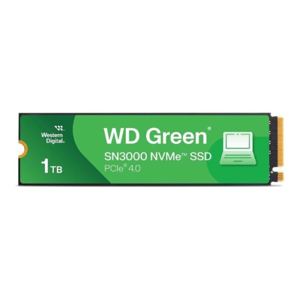 Western Digital WD Green SN3000 1TB NVMe SSD – PCIe Gen4, M.2 2280, Up to 5,000MB/s Read Speed (WDS100T4G0E)