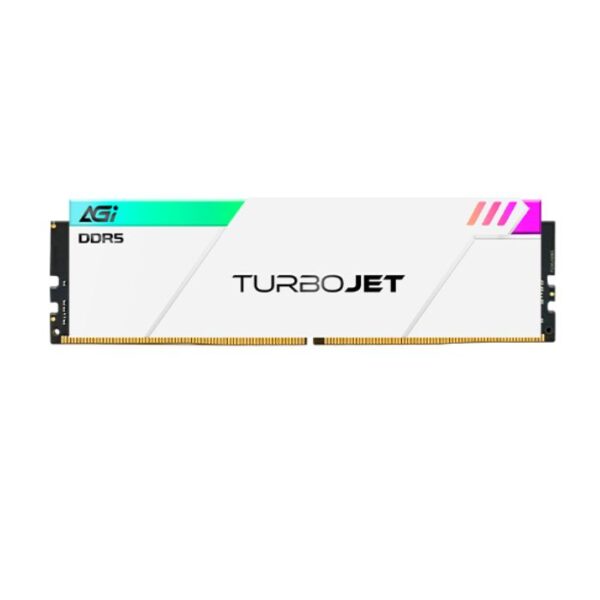 AGI TURBOJET UD858 Gaming RAM – 32GB Kit (2×16GB) DDR5 6000MHz, CL30, 1.35V, RGB Heat Sink – Grey