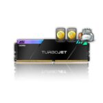 AGI TURBOJET UD858 Gaming RAM – 32GB Kit (2×16GB) DDR5 6000MHz, CL30, 1.35V, RGB Heat Sink – Blue/Green - Image 3